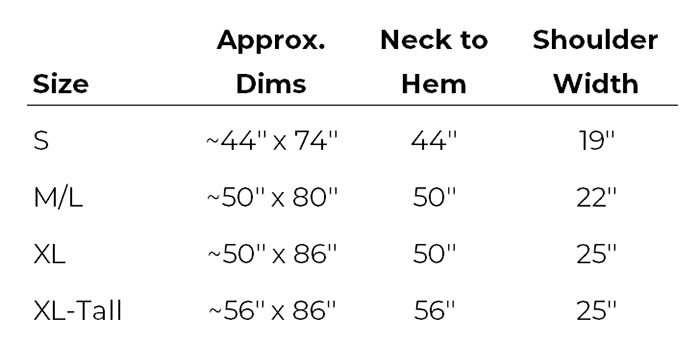 Hooded blanket dimensions