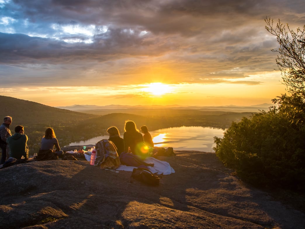 Camping sunset with Mambe