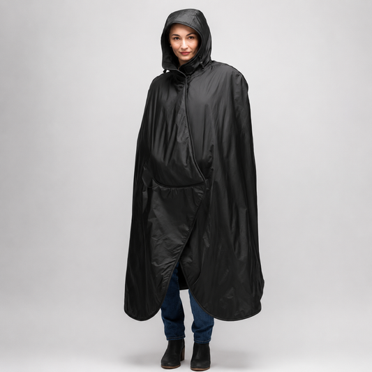 Extreme Weather Sideline Cape - Black