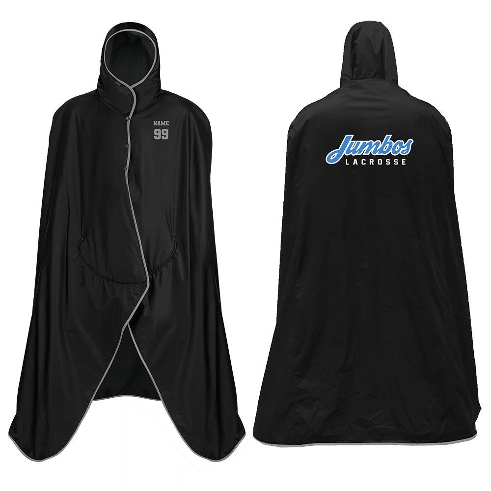 Custom Tufts Lacrosse Hooded Blanket