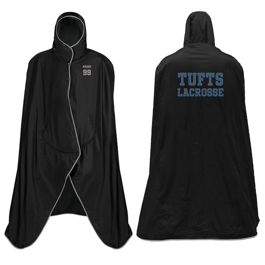 Custom Tufts Lacrosse Hooded Blanket