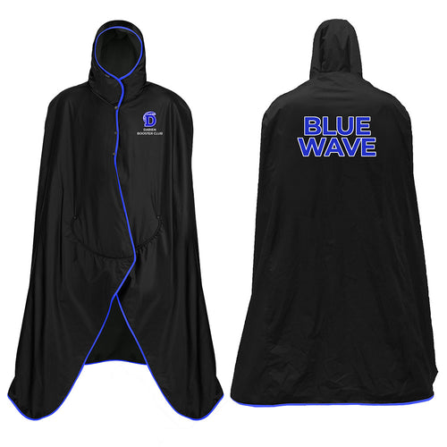 Custom Darien Blue Wave Hooded Blanket