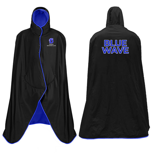 Custom Darien Blue Wave Hooded Blanket