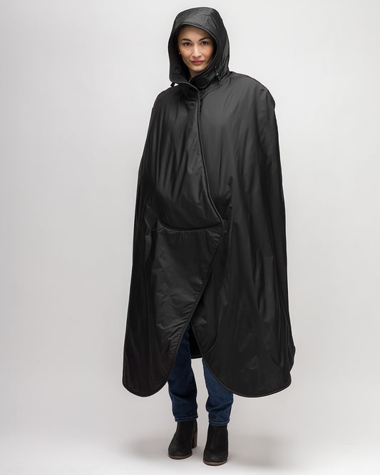 Extreme Weather Sideline Cape - Black