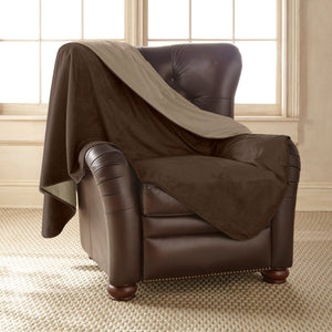 Clearance - Silky Waterproof Throw CHOCOLATE/CAPPUCCINO