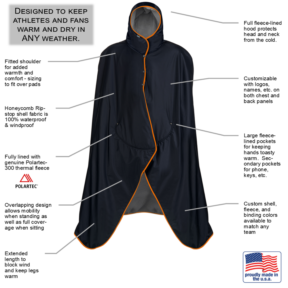Mambe Hooded Blanket Waterproof Hooded Stadium Blanket Mambe Blanket Co.