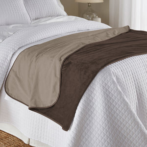 Clearance - Silky Waterproof Throw CHOCOLATE/CAPPUCCINO