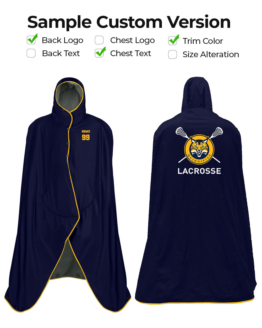 Extreme Weather Sideline Cape - Navy