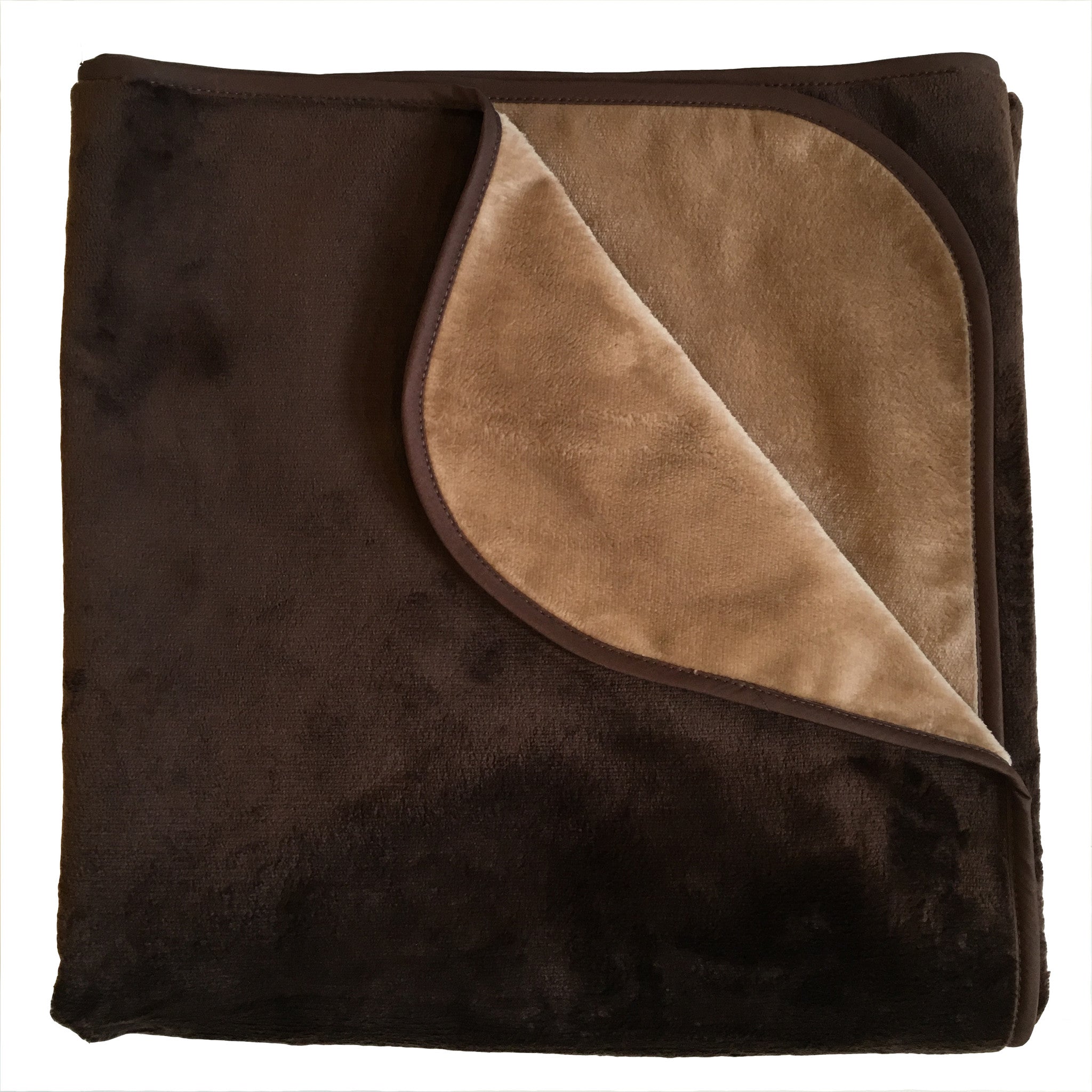 Clearance - Silky Waterproof Throw CHOCOLATE/CAPPUCCINO