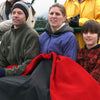Red Mambe Extreme Weather Outdoor Blanket for cold weather and stadium use.