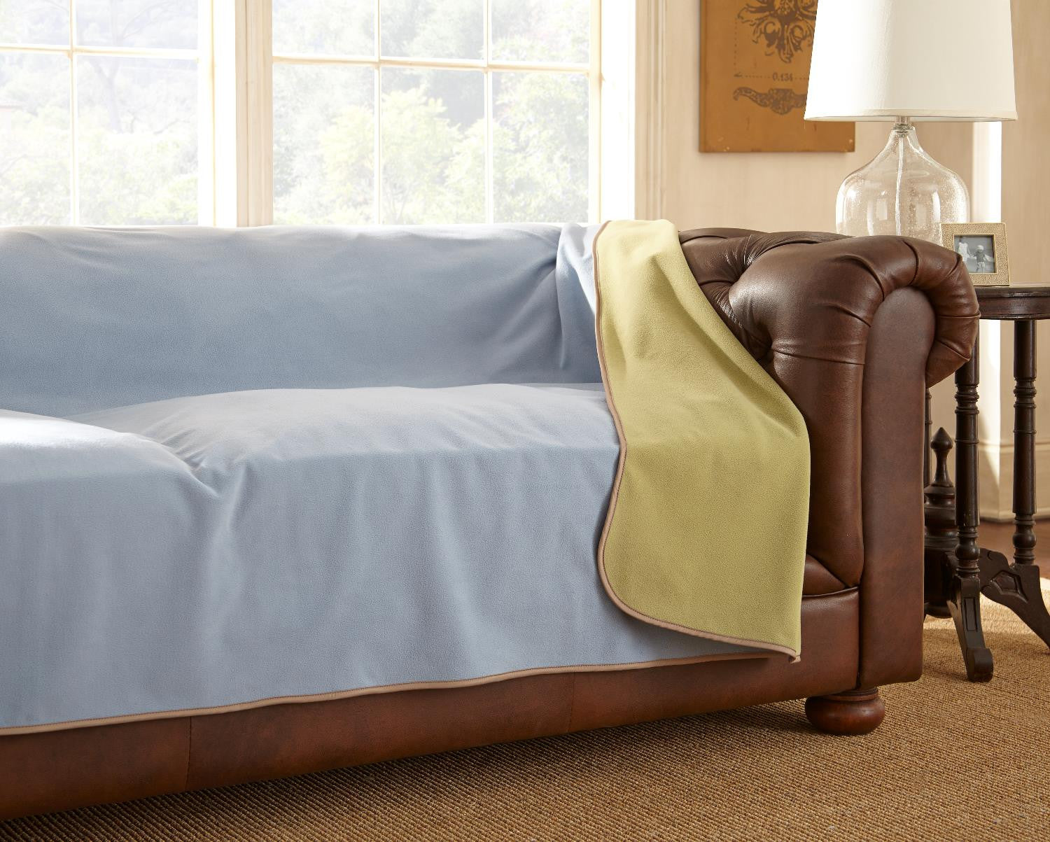 Clearance - Furniture Cover Bamboo/Sky Blue