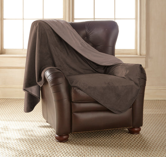 Clearance - Silky Waterproof Throw CHOCOLATE/CAPPUCCINO