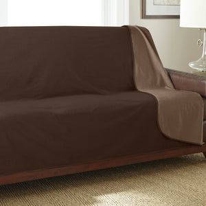 Clearance - Silky Waterproof Throw CHOCOLATE/CAPPUCCINO